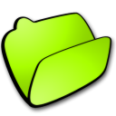 folder lime open icon